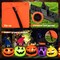 Costway 9 FT Inflatable Pumpkin Patch Family Blow up Yard Halloween Decoration with Built-in LED Lights and Witch Hats